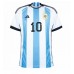 Lacne Muži Futbalové dres Argentína Lionel Messi #10 MS 2022 Krátky Rukáv - Domáci